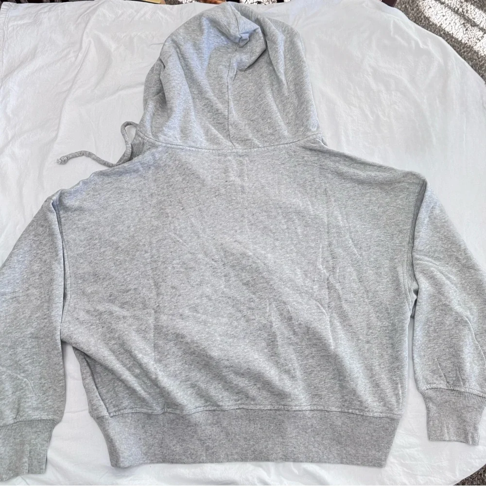 Aerie Beaded Hoodie Heather Grey Sz XL, Y2K